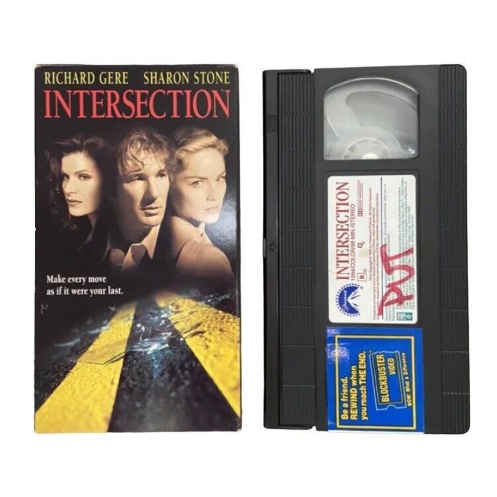 Intersection VHS 1994 Richard Gere Sharon Stone Lolita Davidovich Martin Landau